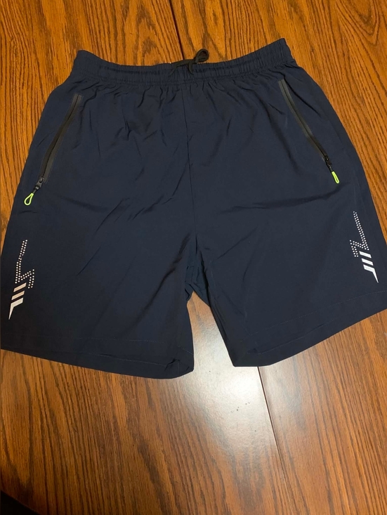 Other - New Men's Navy Performance Athletic Shorts with Zipper Pockets